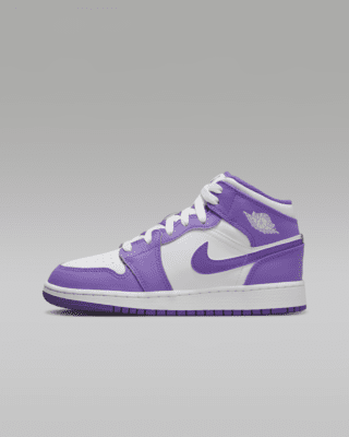 Purple and white air jordan 1 deals